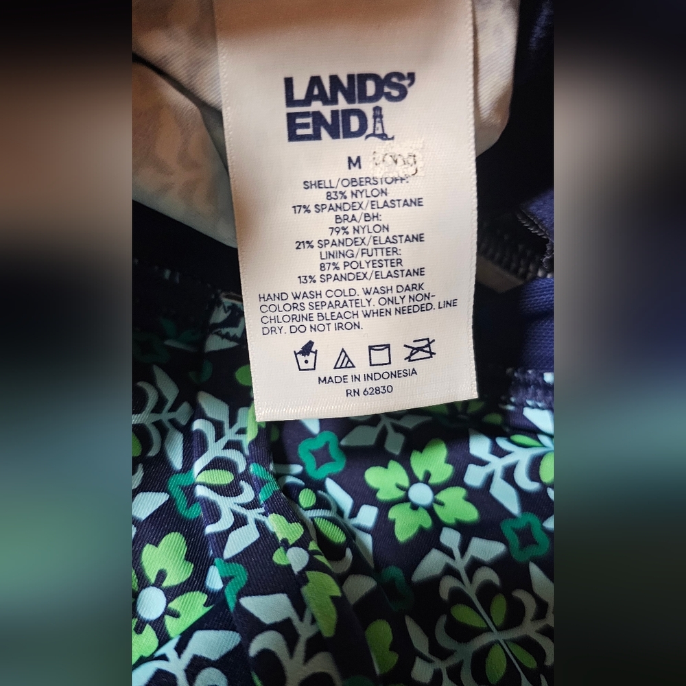 Lands' End Tankini Top Print Square Neck Women's NWT Medium - Picture 6 of 6